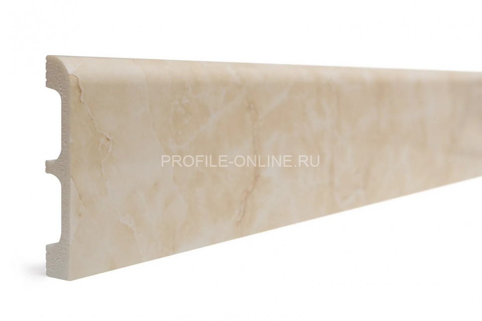 Плинтус для пола 80х13 мм Decor-Dizayn 706-10 полистирол под мрамор 2.4 м
