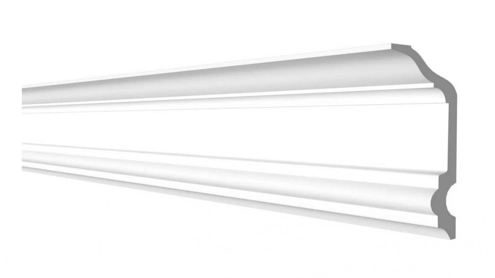 Декоративный плинтус для потолка 150х70 мм Decor-Dizayn DD505 полистирол белый, под покраску 2 м