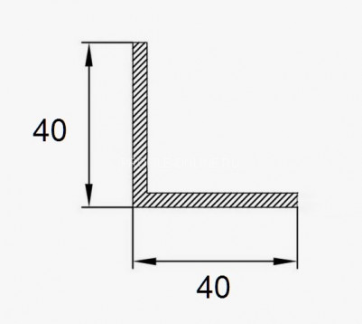 Алюминиевый уголок 40х40 мм ПБ40х40 шоколад муар 2,7 м