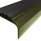 Алюминиевый угловой противоскользящий порог с резиновой вставкой 42х23 мм АУ-42/23-Антик бронза-черный 2,7 м