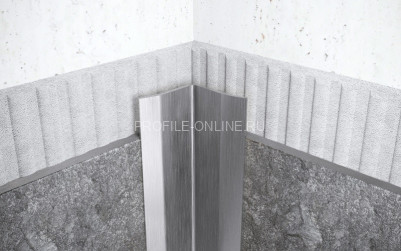 Нержавеющий уголок стальной внутренний с загнутыми краями 50х50 мм FV 50 S сатинированная сталь 300 см