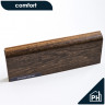 Плинтус ПВХ Comfort Classic 80 напольный Орех 224 под дерево
