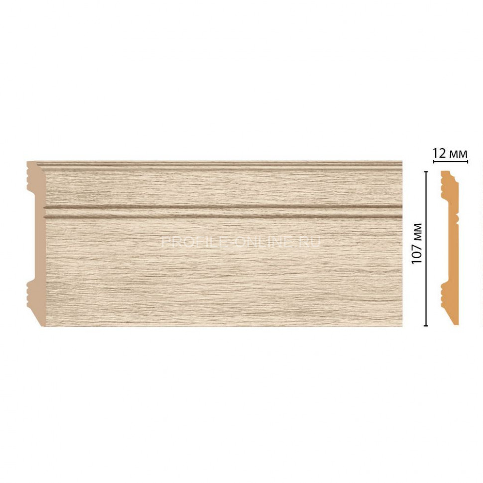 Плинтус напольный DECOMASTER D105-72ДМ (107x12x2400) Ясень