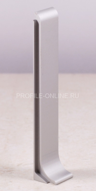 Стык для напольного плинтуса Диал ПЛ-80ст серебро