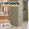 Алюминиевый Y-профиль для наружных углов плитки ПО-197, 10х10 мм серебро матовое 2,7 м