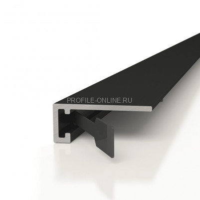 Микроплинтус алюминиевый Decaro M15A Black черный 2 м