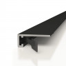 Микроплинтус алюминиевый Decaro M15A Black черный 2 м