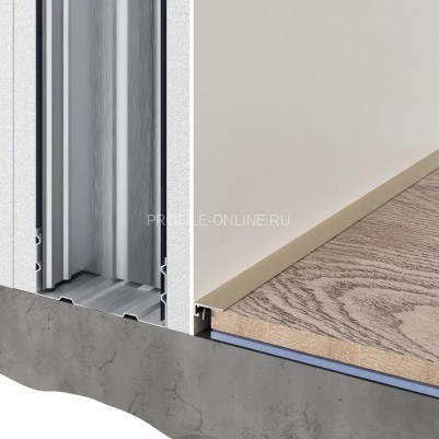 Микроплинтус алюминиевый Decaro M15A Black черный 2 м