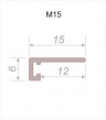 Микроплинтус алюминиевый Decaro M15A Black черный 2 м
