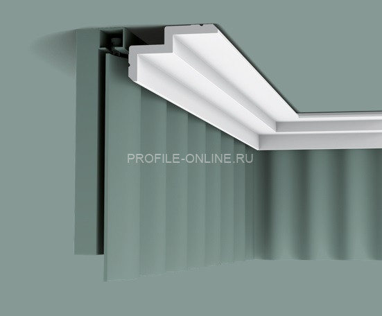 Потолочный плинтус Orac Decor Purotouch C390 белого цвета из полиуретана 60х100 мм 200 см