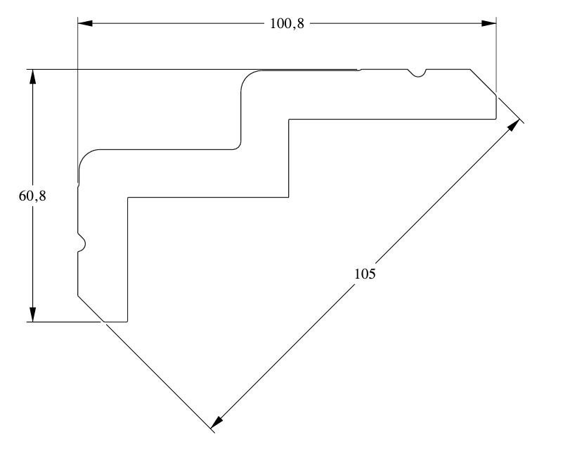 Потолочный плинтус Orac Decor Purotouch C390 белого цвета из полиуретана 60х100 мм 200 см