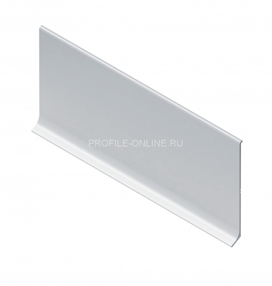 Алюминиевый плинтус 80 мм для пола NEEXY AKBD80-MS серебро матовое 2.5 м