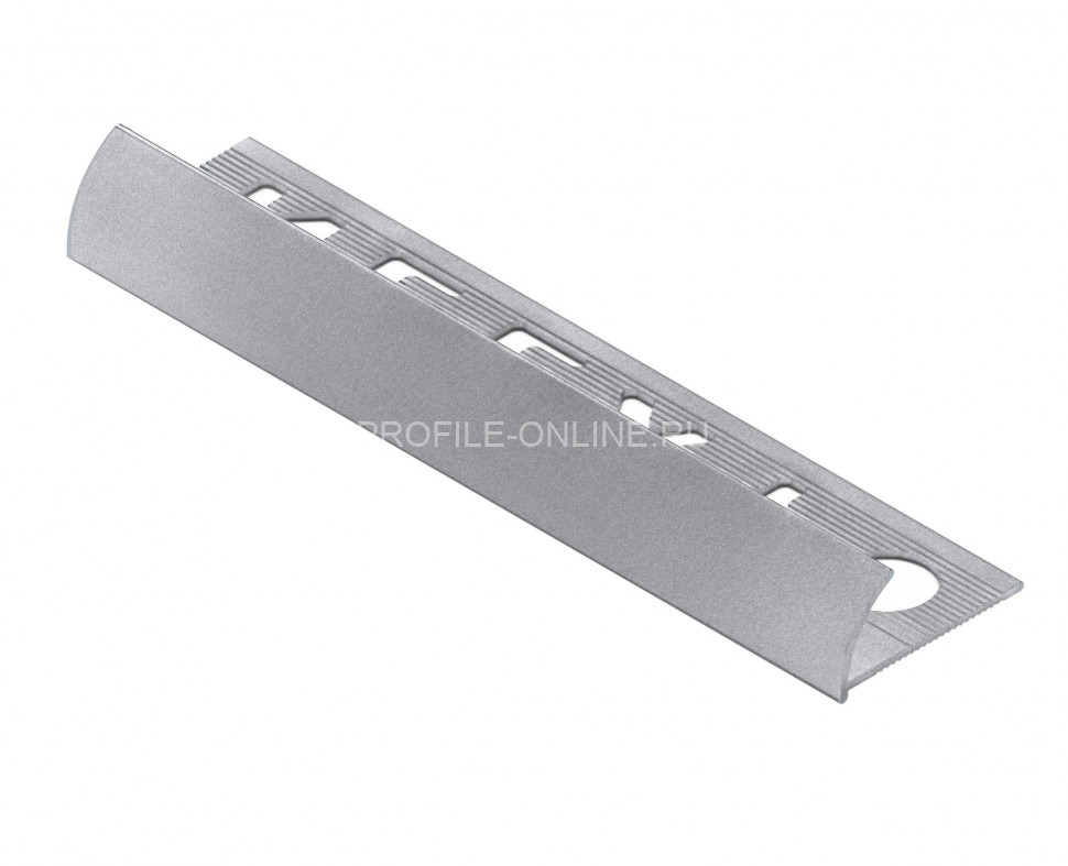 С-образный профиль алюминиевый для плитки 12 мм NEEXY PV18-02 MS серебро матовое 2.7 м