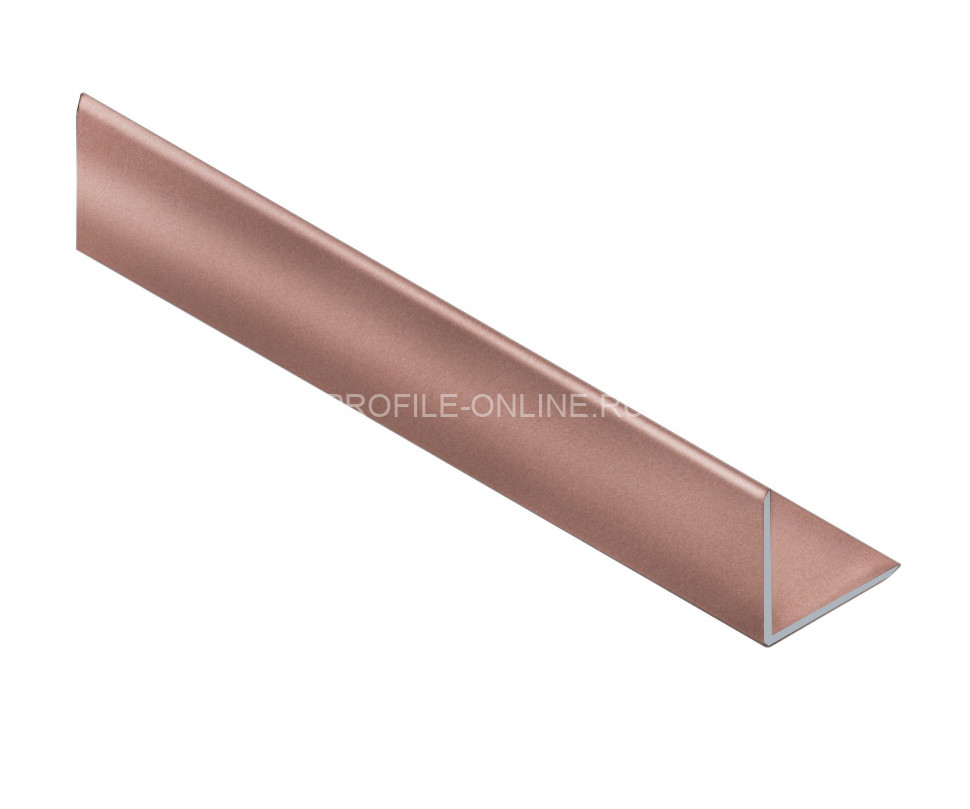 Уголок из алюминия 20х20 мм NEEXY PV63-15 RG розовый блестящий 2.7 м