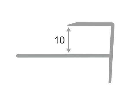 Алюминиевый F-профиль ПФ-10 золото матовое 2,7 м