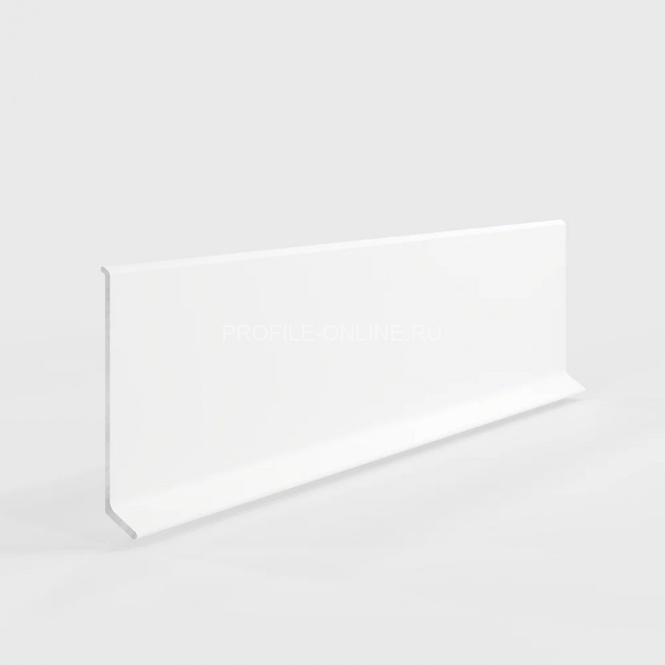 Напольный плинтус 10х80 мм из алюминия Laconistiq Adhesive 80 белый 250 см