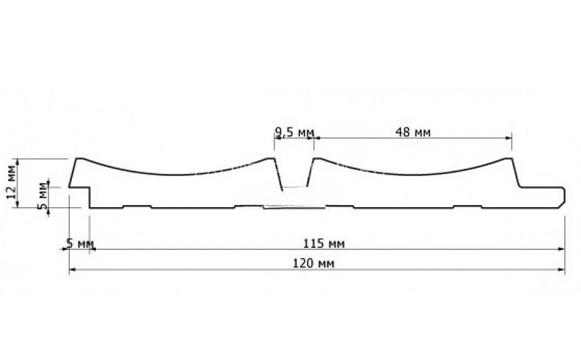 Отделочная стеновая декоративная панель с 3D эффектом 12х120 мм HiWood LV125 S387K серая из фитополимера 2,7 м