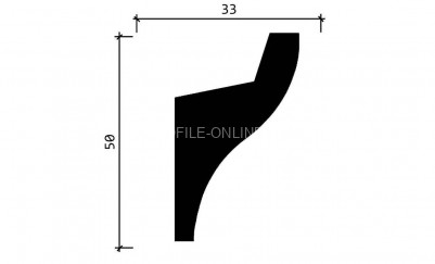 Декоративный плинтус для потолка с подсветкой 50х33 мм Decor-Dizayn DD506 полистирол белый, под покраску 2 м