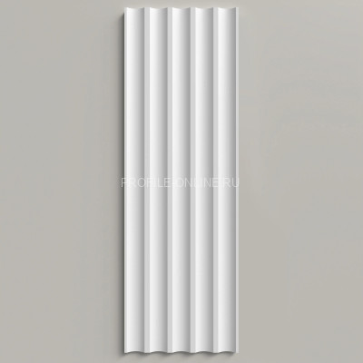 Отделочная стеновая декоративная панель 3D 130х10х3000 мм Decor-Dizayn DD902(3m) из полистирола белая, под покраску 3 м