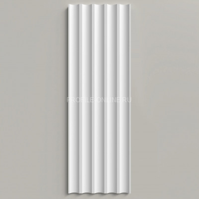 Отделочная стеновая декоративная панель 3D 130х10х3000 мм Decor-Dizayn DD902(3m) из полистирола белая, под покраску 3 м