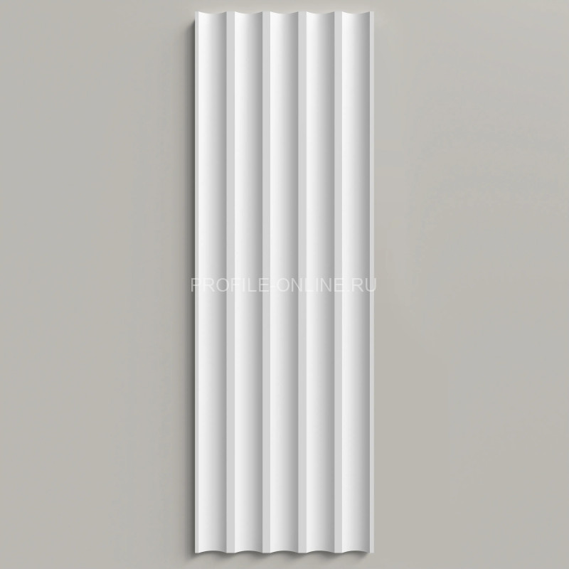 Отделочная стеновая декоративная панель 3D 130х10х3000 мм Decor-Dizayn DD902(3m) из полистирола белая, под покраску 3 м