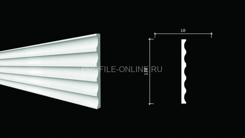 Отделочная стеновая декоративная панель 3D 130х10х3000 мм Decor-Dizayn DD902(3m) из полистирола белая, под покраску 3 м
