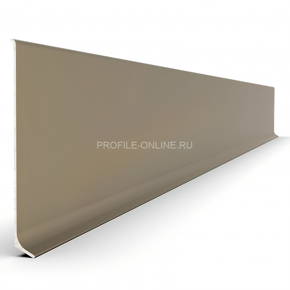 Плинтус для пола алюминиевый 80 мм Диал ПЛ-80 0034 шампань 3 м