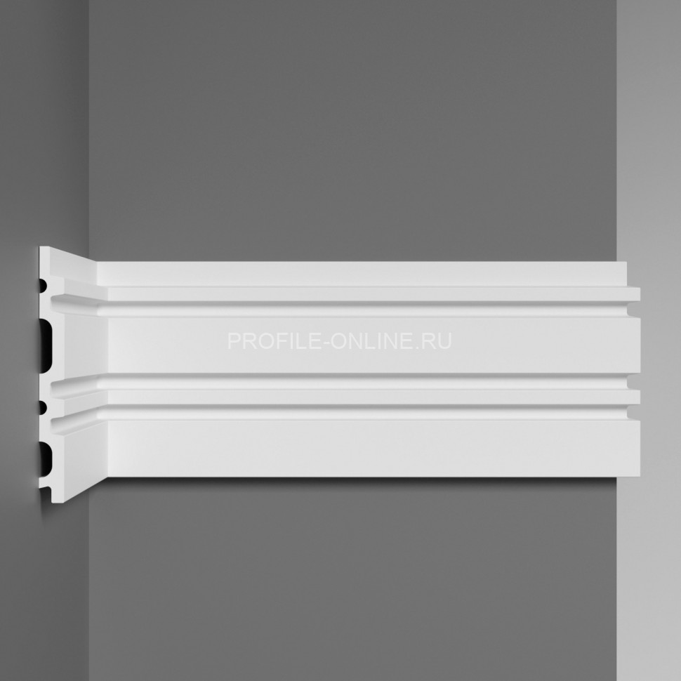 Стеновая декоративная панель 3D Decomaster D318 Дюропрофиль 122х12х2900 мм белая под покраску