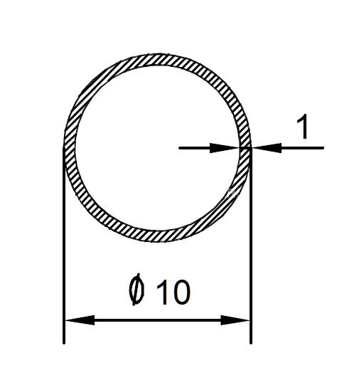 Алюминиевая труба 10х1 мм 3 м