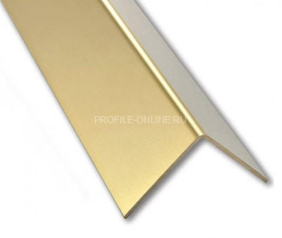 Латунный уголок равнополочный 20х20 Cezar PVL74 L полированный 2,7м