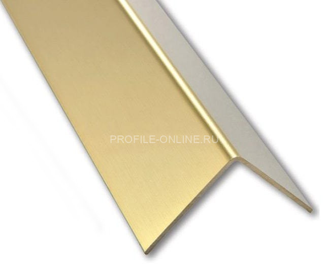 Латунный уголок равнополочный 20х20 Cezar PVL74 L полированный 2,7м