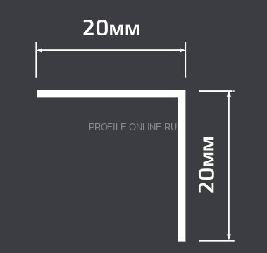 Латунный уголок равнополочный 20х20 Cezar PVL74 L полированный 2,7м