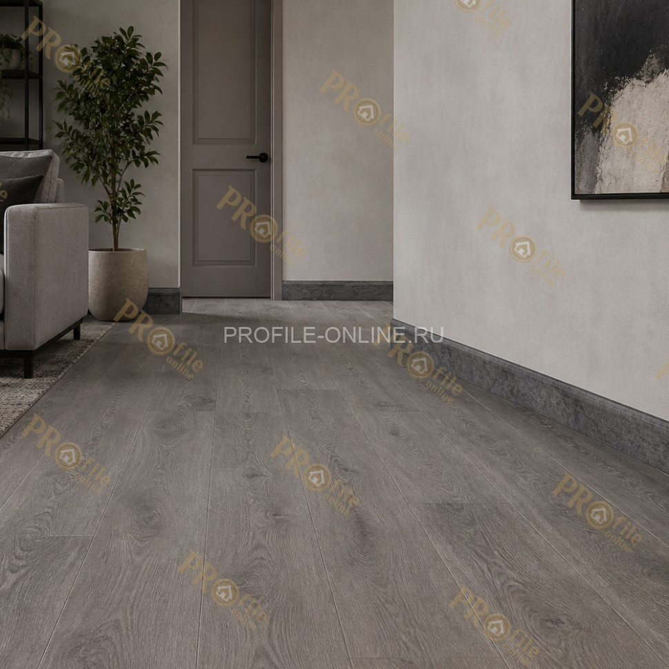 Плинтус ПВХ Comfort Classic 80 напольный Лофт серый 437 под бетон