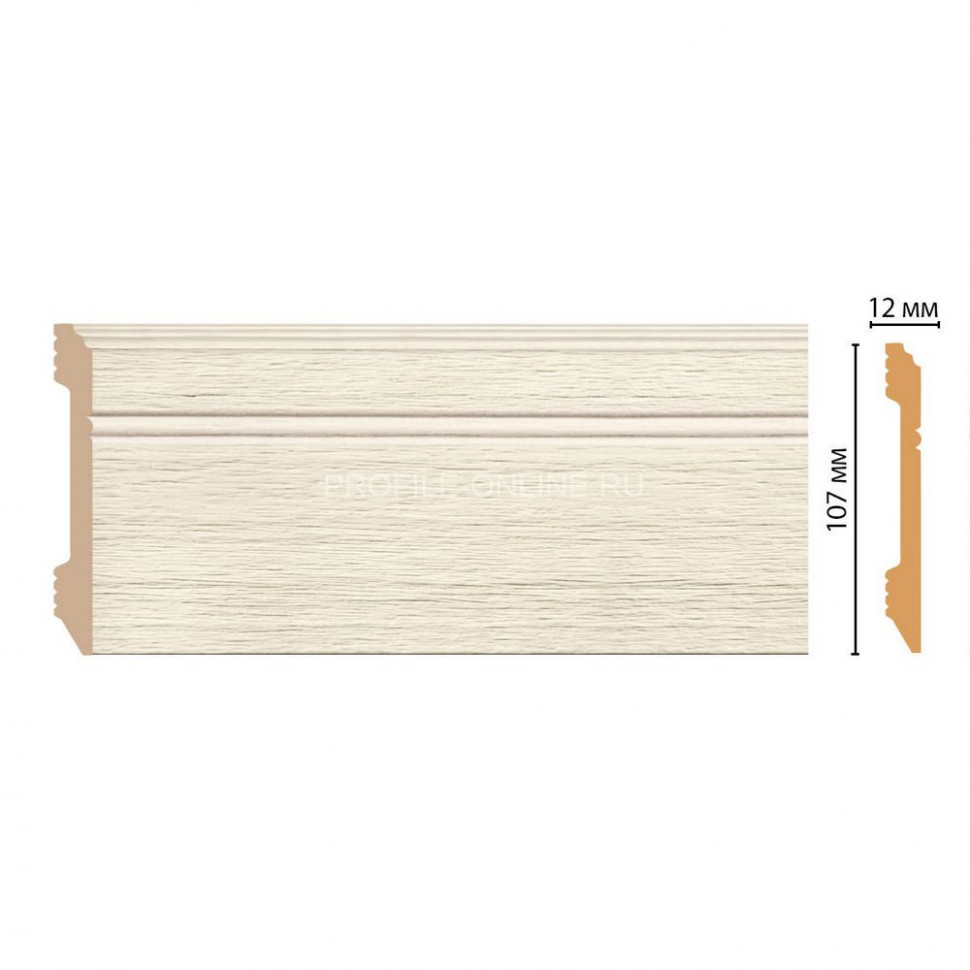 Плинтус напольный DECOMASTER D105-1070ДМ (107x12x2400) Дуб молочный