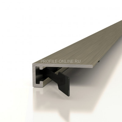 Микроплинтус алюминиевый Decaro M15A Bronze Brush бронза браш 2 м