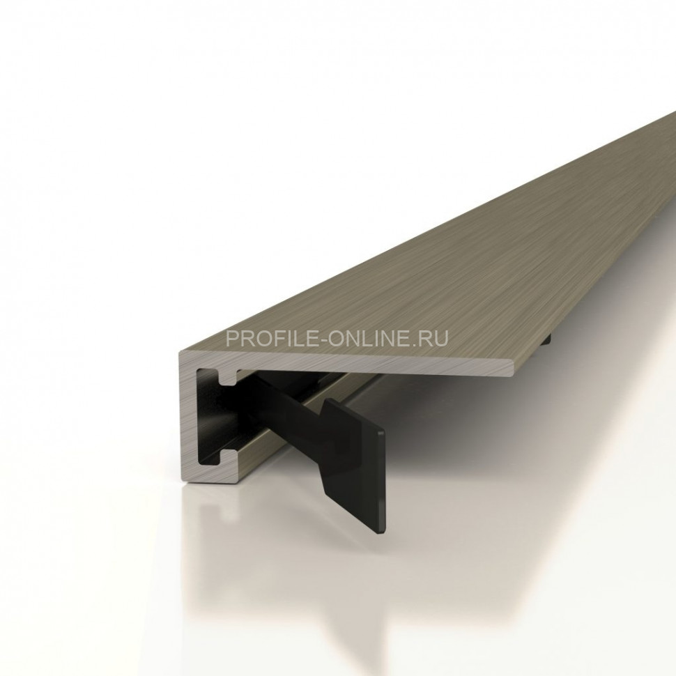 Микроплинтус алюминиевый Decaro M15A Bronze Brush бронза браш 2 м