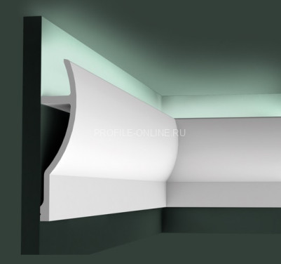 Потолочный плинтус для скрытой подсветки Orac Decor C372 белого цвета из полиуретана 280х70 мм 200 см