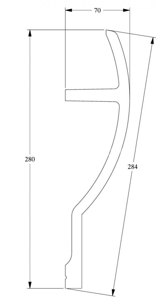 Потолочный плинтус для скрытой подсветки Orac Decor C372 белого цвета из полиуретана 280х70 мм 200 см