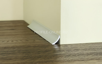 Миниплинтус напольный из алюминия 15х15 мм Евротрим EWA 7956.01 серебро 300 см