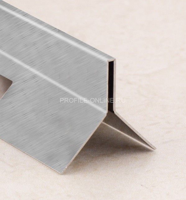 Нержавеющий Y-профиль стальной (мерседес) SBP025-14,5H серебро глянец браш 2,7 м