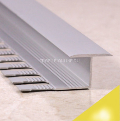 Т-профиль алюминиевый закладной 16 мм ПЗ-10 золото глянец 2,7 м