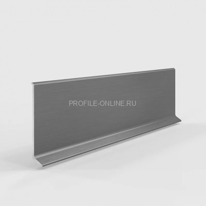 Напольный плинтус 10х80 мм из алюминия Laconistiq Adhesive 80 серебро 250 см