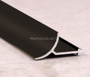 Внутренний профиль алюминиевый для плитки ПО-В9 черный глянец 2,7 м