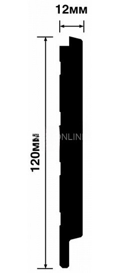 Отделочная стеновая декоративная панель с 3D эффектом 12х120 мм HiWood LV127 BR395K под дерево из фитополимера 2,7 м