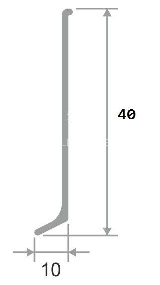 Комплект заглушек для напольного плинтуса ПЛ-40 белый муар