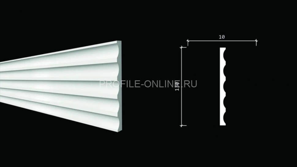 Отделочная стеновая декоративная панель 3D 130х10х2000 мм Decor-Dizayn DD902 из полистирола белая, под покраску 2 м