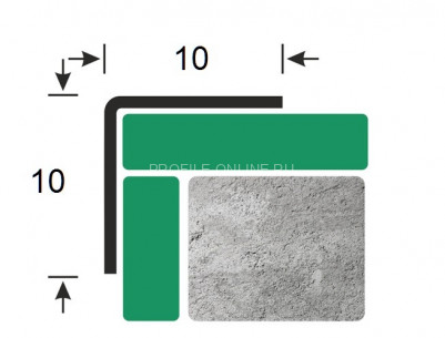 Нержавеющий уголок стальной равнополочный ПБ 10х10 (прямой AISI 304) шлифованный 2,7 м