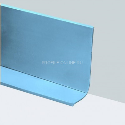 Гибкий плинтус для пола 50 мм ПГ65 голубой без клея 6м