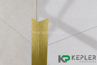 Равнополочный уголок 15х15 мм из нержавеющей стали SS 304 FSAP002-15-GS S.S.304 золото сатинированное 3 м