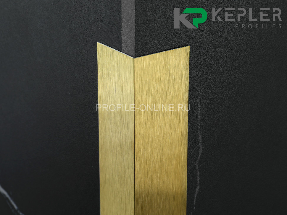 Равнополочный уголок 15х15 мм из нержавеющей стали SS 304 FSAP002-15-GS S.S.304 золото сатинированное 3 м